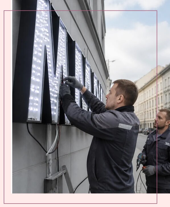 Изготовление и монтаж светодиодных LED вывесок в Чебаркуле