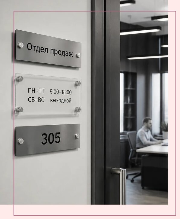 Офисные таблички на дверь в Чебаркуле по цене от 5261 р. | Аванза-Чбр